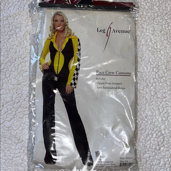 Leg Avenue Racing-Inspired Yellow and Black Jumpsuit - Picture 5 of 13